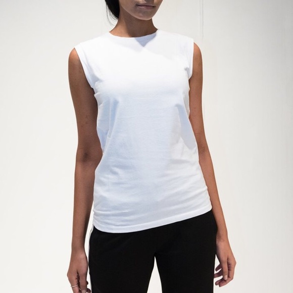 The Label Cotton Tank Top in White - Picture 2 of 2